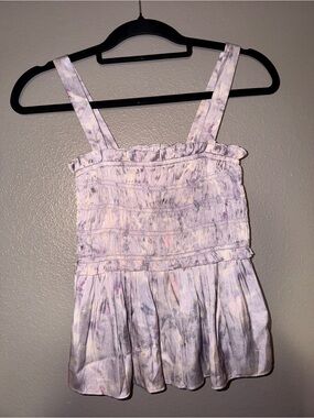 J. Crew Pastel Tie-Dye Smocked Sundress Top in Lavender and Soft Pink